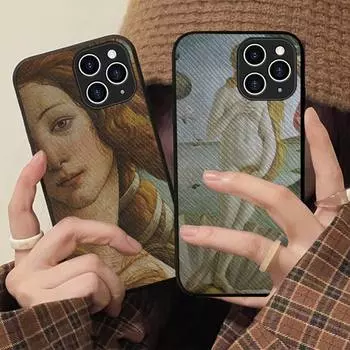 Чехол для телефона с художественной росписью «Рождение Венеры» Жесткий кожаный чехол для iPhone 11 12 13 Mini Pro Max 8 7 Plus SE 2020 X XR XS Coque iphone 7 or 8