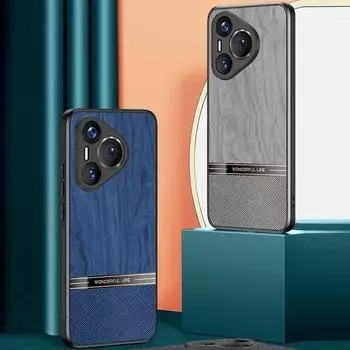 Чехол для телефона с имитацией текстуры дерева для Huawei Pura 70 Pro Plus, защитная задняя крышка объектива камеры для HUAWEI Pura 70 Ultra P60 P50 P40 Pro Plus Fundas Pura 70 Pro Plus чёрный