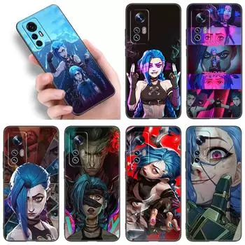 Чехол для телефона с изображением аниме Arcane Jinx-Vi для Xiaomi Mi A2 8 9 SE Note 10 10T 11 12 Lite 9T 11T 12S 12T Pro A3 6X 12X, мягкий черный чехол из ТПУ Xiaomi Mi A2(6X)