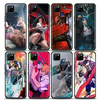 Чехол для телефона с изображением аниме «Человек с бензопилой» для OPPO Realme 5 6 7 7i 8 8i 9 9i V25 F9 F17 F19 5G 4G Pro Narzo Speed Black Cover Fundas Realme 5(5i 5s 6i)