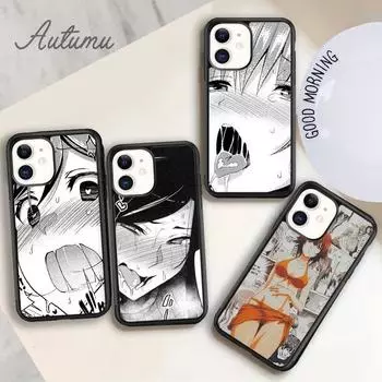 Чехол для телефона с изображением аниме девушки из Японии для iPhone 11 12 13 14 Pro Max mini X XR XS SE 2020 6S 7 8 Plus Samsung Galaxy S21 S22 iPhone 6plus
