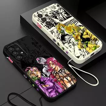 Чехол для телефона с изображением аниме Джоджо злодей Дьяволо Дио для Samsung A73 A53 A33 A52 A32 A71 A51 A21S A50 A30 5G Liquid Left Rope Funda Samsung A21S