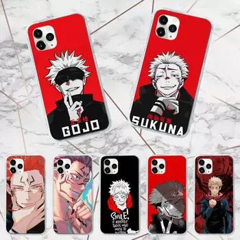 Чехол для телефона с изображением аниме Jujutsu Kaisen Gojou Satoru, прозрачный мягкий для iphone 12 11 13 7 8 6 s plus x xs xr pro max mini iphone 11 pro