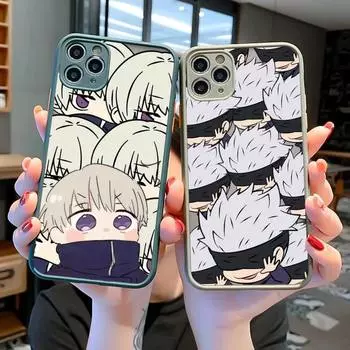 Чехол для телефона с изображением аниме Kawayi Jujutsu Kaisen для iPhone X XR XS 7 8 Plus 11 12 13 pro MAX 13mini, полупрозрачный матовый чехол iphone 7 or 8