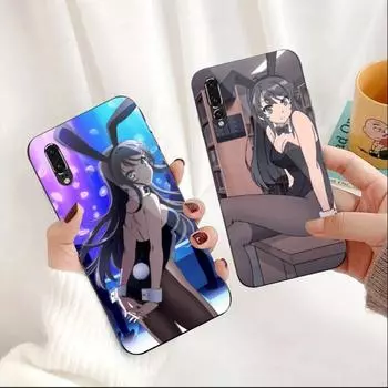 Чехол для телефона с изображением аниме Mai Sakurajima Girl для Huawei P50 P40 P30 P20 Pro Mate 40 30 20 Pro Nova 9 8 7 PC, стеклянный чехол для телефона Huawei P50 Pro