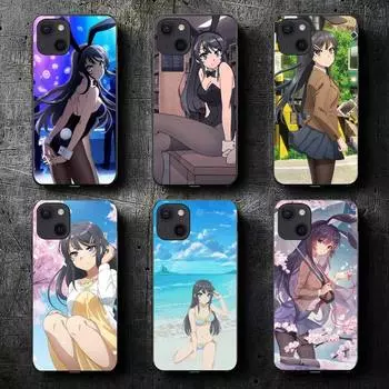 Чехол для телефона с изображением аниме Mai Sakurajima Girl для Iphone 11 12 Mini 13 14 Pro Xs Max X 8 7 6s Plus Se Xr Shell iPhone13PROMAX
