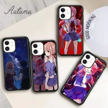 Чехол для телефона с изображением аниме Mirai Nikki Gasai Yuno для iPhone 11 12 13 14 Pro Max mini XR XS SE 2020 7 8 Plus Samsung S21 S22 iPhone 6plus