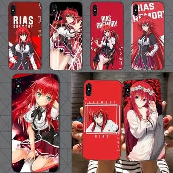 Чехол для телефона с изображением аниме Риас Гремори для IPhone 14 13 12 11 XS X 8 7 6 Plus Mini Pro Max SE 2022, мягкий черный чехол для телефона iPhone 14