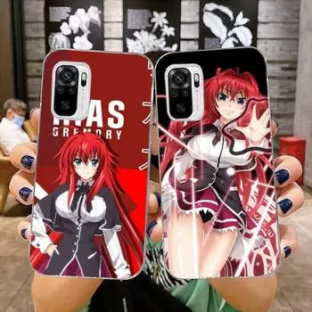 Чехол для телефона с изображением аниме Риас Гремори для Xiaomi 12 11T 10 9 Redmi Note 11 10 10S Pro Redmi 9 9A 8, прозрачный чехол для телефона Xiaomi 12-12X