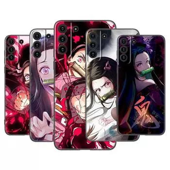 Чехол для телефона с изображением аниме «Убийца демонов» Камадо Незуко для Samsung Galaxy S22 Pro S21 S20 Ultra FE S10 Lite 5G S10E S9 S8 Plus, черный чехол Samsung S22 Ultra