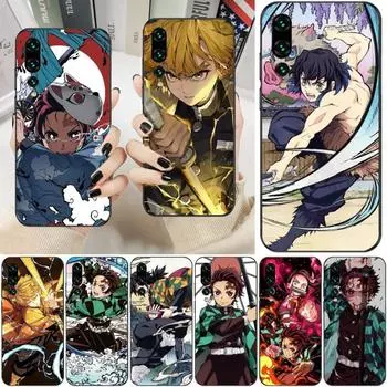 Чехол для телефона с изображением аниме «Убийца демонов» для Huawei P50 P40 P30 Pro Lite P Smart 2021 2019 Magic 3, мягкий черный чехол для телефона Huawei P50