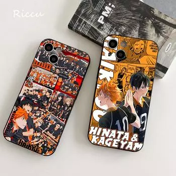 Чехол для телефона с изображением аниме «Волейбол Haikyuu» 14 11 12 Pro 8 7 Plus SE 2020 X Pro 14 MAX 13 MINI XR XS iphone 14 13 pro, мягкие чехлы для телефонов iphone XR