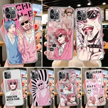 Чехол для телефона с изображением аниме Yarichin Bitch Club для iPhone 11 13 Pro Max 12 Mini Apple X XS XR 6 6S 8 7 Plus SE2 5 5S + чехол по индивидуальному заказу iPhone 13