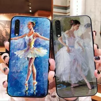 Чехол для телефона с изображением балетной балерины и масляной живописи для Huawei P50 P40 P30 P20 Pro Mate 40 30 20 Pro Nova 9 8 7 из поликарбонатного стекла Huawei P50 Pro