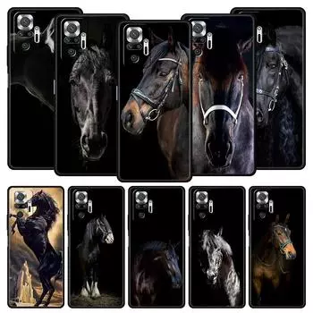Чехол для телефона с изображением бегущей лошади и диких животных для Xiaomi Redmi Note 13 12 5G 11 10 Pro Plus 4G 9S 9 8 7 9T 13C 10C 9C 9A, силиконовый чехол Redmi Note 11