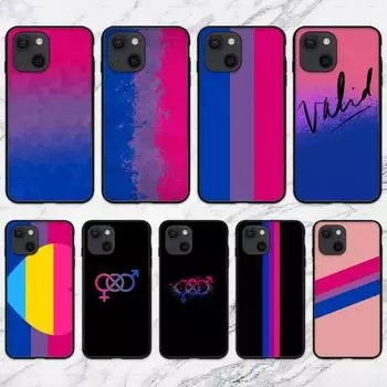 Чехол для телефона с изображением бисексуального флага для iPhone 11 12 Mini 13 14 15 Pro XS Max X Plus SE XR Shell iPhone11PROMAX