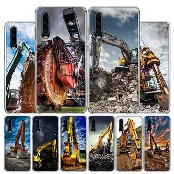 Чехол для телефона с изображением бульдозера и экскаватора для Huawei P30 P20 P10 P40 P50 Pro Mate 20 40 30 10 Lite, популярные арт-фоны Huawei P30
