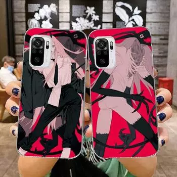 Чехол для телефона с изображением «Человека бензопилы» в стиле аниме для Xiaomi 12 11T 10 9 Redmi Note 11 10 10S Pro Redmi 9 9A 8, прозрачный чехол для телефона Xiaomi 12-12X