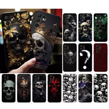 Чехол для телефона с изображением черепа для Samsung S24 S23 S22 S21 S20 Ultra S20 S22 S21 S10E S20 FE S24 Plus S20 FE