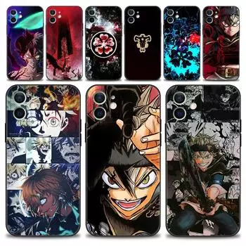 Чехол для телефона с изображением черного клевера в стиле аниме для Iphone 14 13 12 11 Pro Max Mini Xs Max Xr X 7 8 Plus 6s, мягкий силиконовый чехол Fundas For iPhone 6 6S Plus