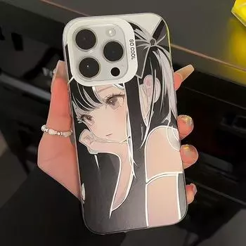 Чехол для телефона с изображением черноволосой девушки для Apple iPhone X-XS-XR-XS Max-11-12-13-14-15-7P-8P-14 Plus iPhone 12