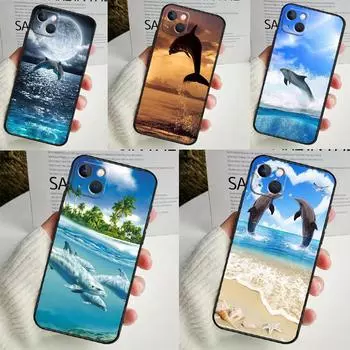 Чехол для телефона с изображением дельфина для iPhone 16 15 14 12 11 13 Pro Max 7 8 Plus X XR XS Max 13 12 Mini Cover iPhone 7 8