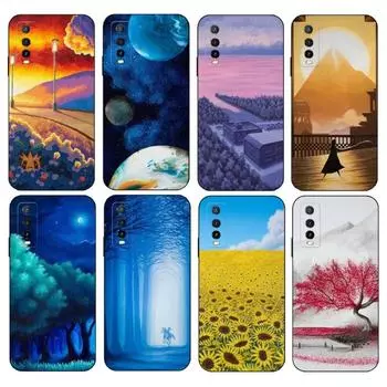 Чехол для телефона с изображением дерева и солнечного света для VIVO Y31 IQOO U5 U5x 9 V21e V23 Y31s Y73 X60 X70 X80 Y33s Y21 Y76 Y15s T1 Pro Plus VIVOY76 5G