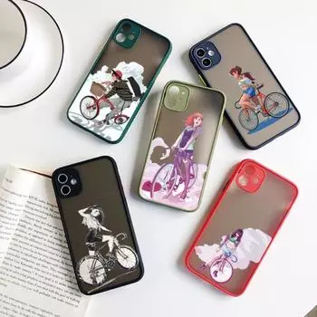 Чехол для телефона с изображением девушки-велосипедистки из мультфильма для iPhone 14 13 12 11 Mini Pro Max XS X Max XR 8 7 Plus SE 2022, цветной чехол для телефона iPhone 14