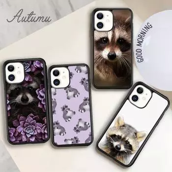 Чехол для телефона с изображением енота и принтом для iPhone 11, 12, 13, 14 Pro Max mini X XR XS SE 2020 6S 7 8 Plus, Samsung Galaxy S21 S22, чехол iPhone 6plus