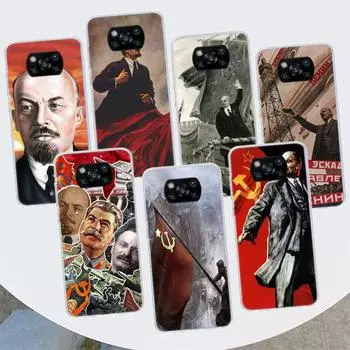 Чехол для телефона с изображением флага Советского Союза от Ленина для Xiaomi Poco X3 GT X4 NFC M4 Pro M3 M2 F3 F2 F1 Mi Note 10 A3 A2 Lite A1 CC9E Fundas Xiaomi Poco X3