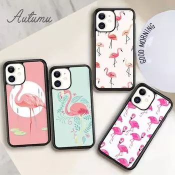 Чехол для телефона с изображением фламинго для iPhone 11, 12, 13, 14 Pro Max mini X XR XS SE 2020 5, 6S, 7, 8 Plus, Samsung Galaxy S21 S22, чехол iPhone 6plus