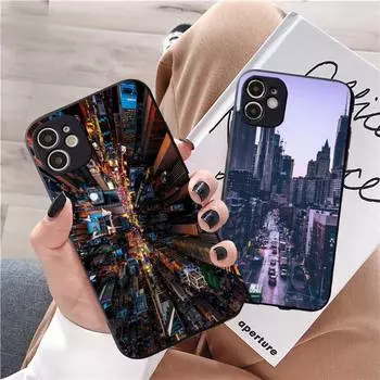 Чехол для телефона с изображением города Нью-Йорка для iPhone 12 11 13 7 8 6 s plus x xs xr pro max minishell iphone 11 pro