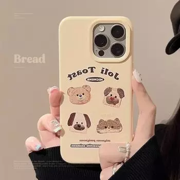 Чехол для телефона с изображением хлебного животного для iPhone 16/15/14/13/12 16promax