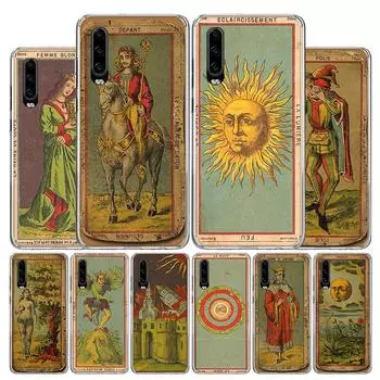 Чехол для телефона с изображением карт Таро для Huawei P30 P20 P10 P40 P50 Pro Mate 20 40 30 10 Lite, популярный художественный подарок, чехол Huawei P30