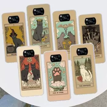 Чехол для телефона с изображением карты Таро и котами для Xiaomi Mi 11 Lite 11i 12X 12 9 8 11T 10T 9T Pro 10 5X 6X Ultra 5G, чехол Xiaomi Mi 11 Lite