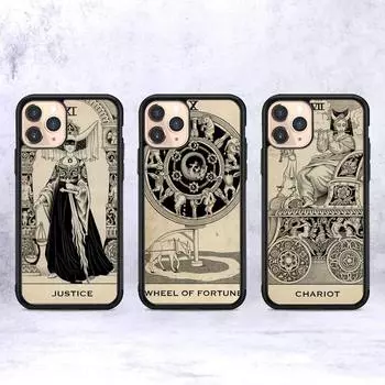 Чехол для телефона с изображением карты Таро, силиконовый чехол из ПК + ТПУ для iPhone 11 12 13 Pro Max 8 7 6 Plus X SE XR Hard Fundas 6plus or 6s plus