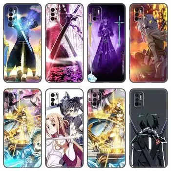 Чехол для телефона с изображением Кирито и Асуна для Xiaomi Redmi Note 7 8 8T 9 9S 10 10S 10T 11 11S 4G 11E 11T Pro 5G, мягкий черный чехол из ТПУ Redmi Note 7(Pro)