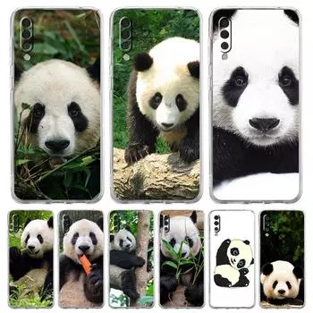 Чехол для телефона с изображением китайского медведя панды для Samsung Galaxy A52 A50 A70 A30 A40 A20S A20E A02S A12 A22 A72 A32 5G A04s, прозрачный чехол Samsung A20E