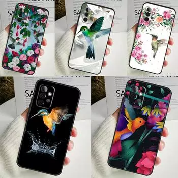 Чехол для телефона с изображением колибри для Samsung Galaxy A53 A33 A13 A12 A32 A52 A14 A34 A54 A15 A25 A35 A55 A71 A51 Samsung A53 5G