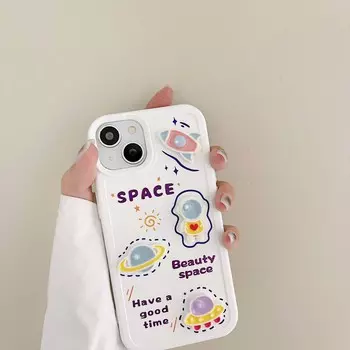 Чехол для телефона с изображением космоса астронавта, планеты, космического корабля, милый 3d чехол для телефона «сделай сам», с рисунком мультфильма, для Iphone Xsmax X Xr 11 12 13 Pro Max, мягкий чехол For iphone 13 pro
