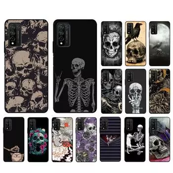 Чехол для телефона с изображением костей черепа для Huawei Honor 50 10X Lite 20 7A 7C 8X 9X Pro 9A 8A 8S 9S 10i 20S 20lite 7X 10 lite Honor 9A