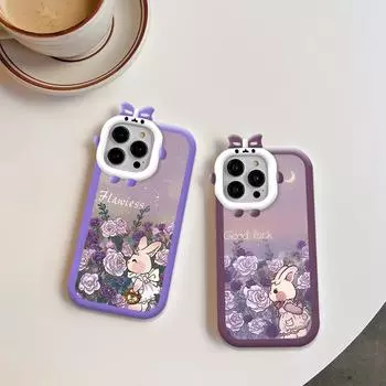 Чехол для телефона с изображением кролика, фиолетовой, красной розы, с линзами монстров, мягкий защитный чехол для телефона Xiaomi Redmi Redmi 10