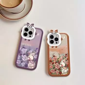 Чехол для телефона с изображением кролика, фиолетовой, красной розы, с линзами Monster, мягкий защитный чехол для телефона OPPO Realme OPPO A15