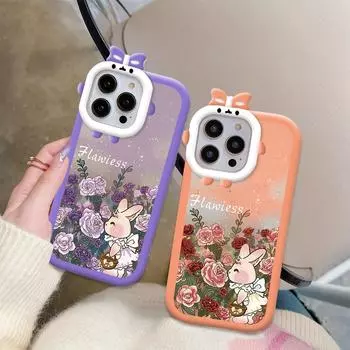 Чехол для телефона с изображением кролика, фиолетовой, красной розы, с линзами Monster, мягкий защитный чехол для телефона Vivo Vivo S1