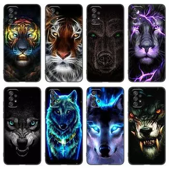 Чехол для телефона с изображением льва, волка, тигра, медведя и кролика для Samsung A21 A30 A50 A52 S A13 A22 A32 4G A23 A33 A53 A73 5G A12 A31 A51 A70 A71 A72 Samsung A22 4G