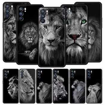 Чехол для телефона с изображением льва и диких животных для Oppo Reno8 Reno7 Reno6 Pro A54 5G Find X6 X5 A53 A52 A9 A15 A95 A17 A16 A76 A74 A57 A31 Reno7 Pro 5G