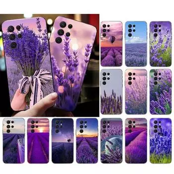Чехол для телефона с изображением лавандового цветка для Samsung S24 S23 S22 S21 S20 Ultra S20 S22 S21 S23 S20 FE S24 Plus S20 Plus