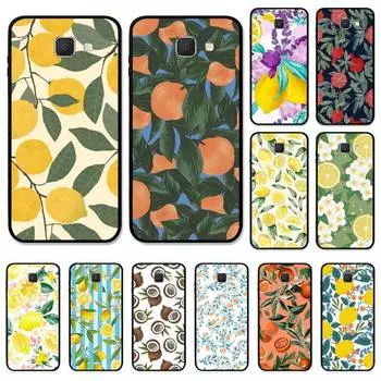 Чехол для телефона с изображением летних зеленых листьев, фруктов, лимона, персика для Samsung J8 J7 Core Dou J6 J4 plus J5 J2 Prime A21 A10s A8 A02 J2 Pro 2018