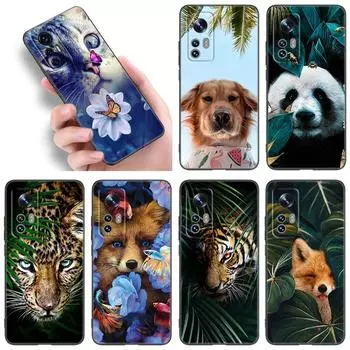 Чехол для телефона с изображением лисы, волка и цветов для Xiaomi Mi A2 8 9 SE Note 10 10T 11 12 Lite 9T 11T 12S 12T Pro A3 6X 12X, черный чехол из ТПУ Xiaomi Mi A2(6X)