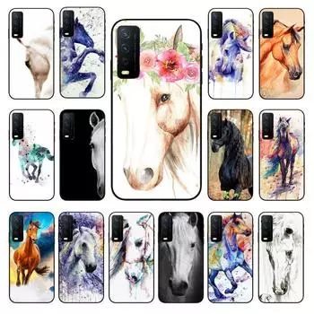 Чехол для телефона с изображением лошади для vivo Y31 Y30 Y33S Y11S Y12S Y17 Y20 Y20S Y21 Y21S Y1S Y53S Y15 Y19 Y91C V23 5G, чехол VIVO Y1S